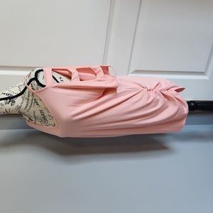 Women's Pink Cold-Shoulder Knot Detail Tank Top